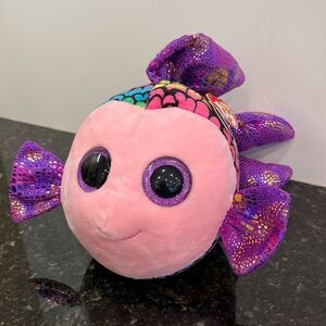 FLIPPY the Fish Beanie Boo Retired Beanbag Plush - New with Tags Vintage 1990s